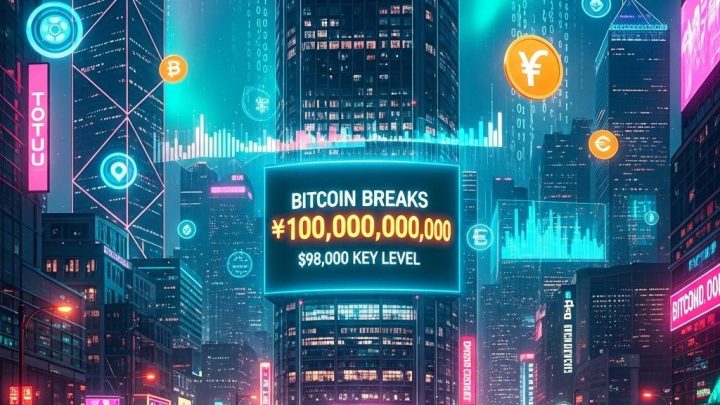 비트코인 1억 원 돌파, $98,000이 관건